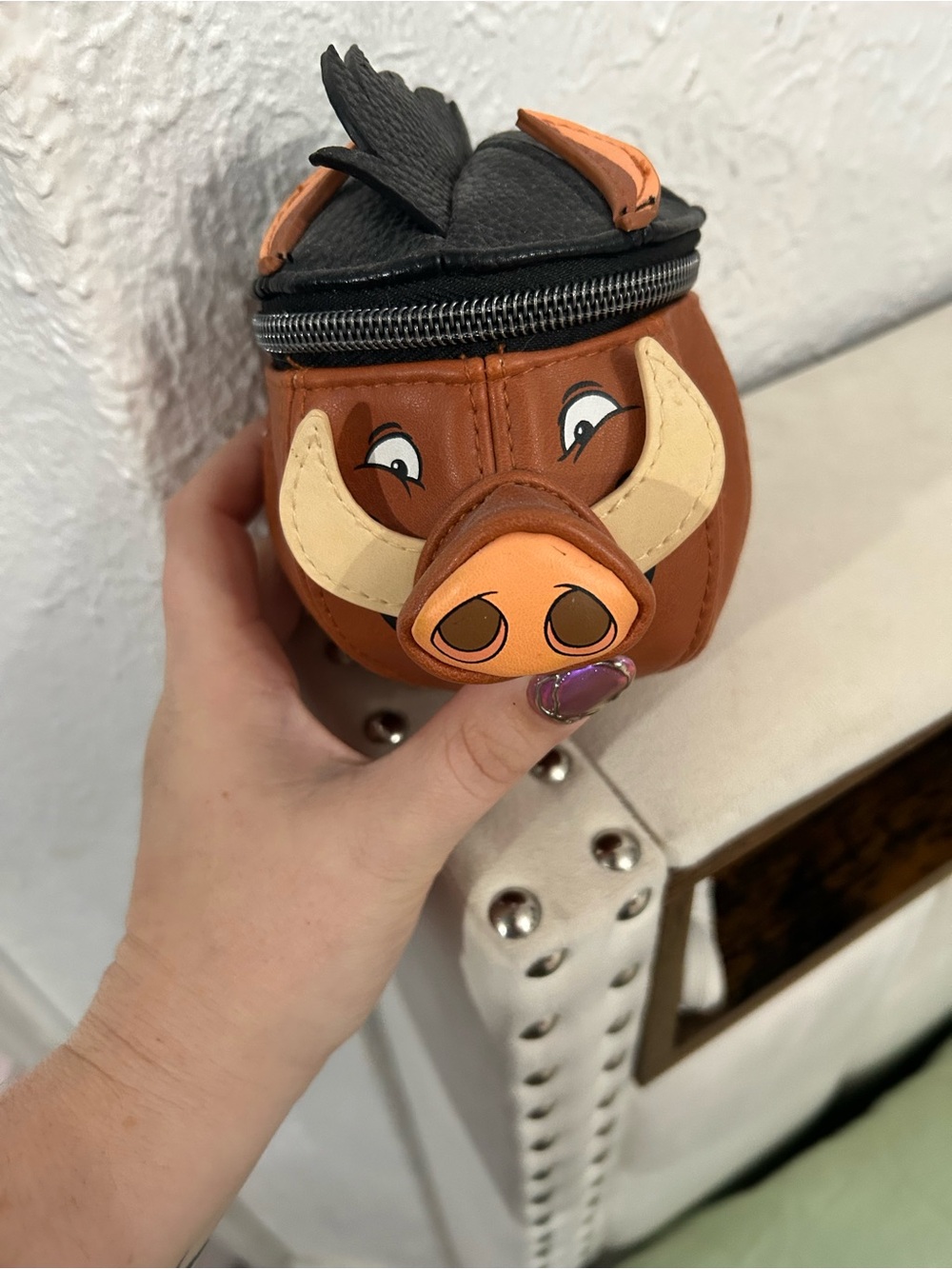 Kids' Pumbaa-Themed Brown Coin Purse